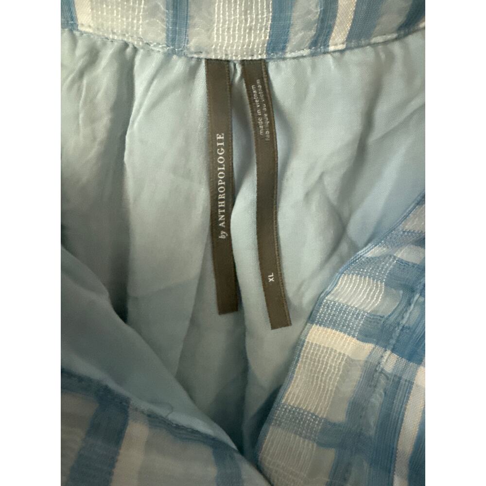Anthropologie Sleeveless Buttondown Shirt Dress Tie Waist Size XL - Picture 8 of 10
